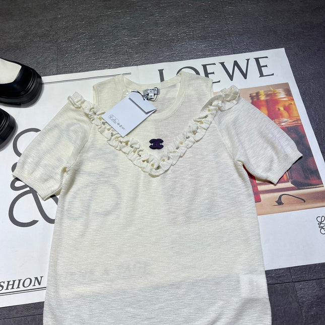CHANEL 26S SHORT-SLEEVE KNIT TOP STYLE 1096