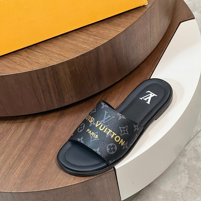 LV OASIS MULE BLACK MONOGRAM CALFSKIN