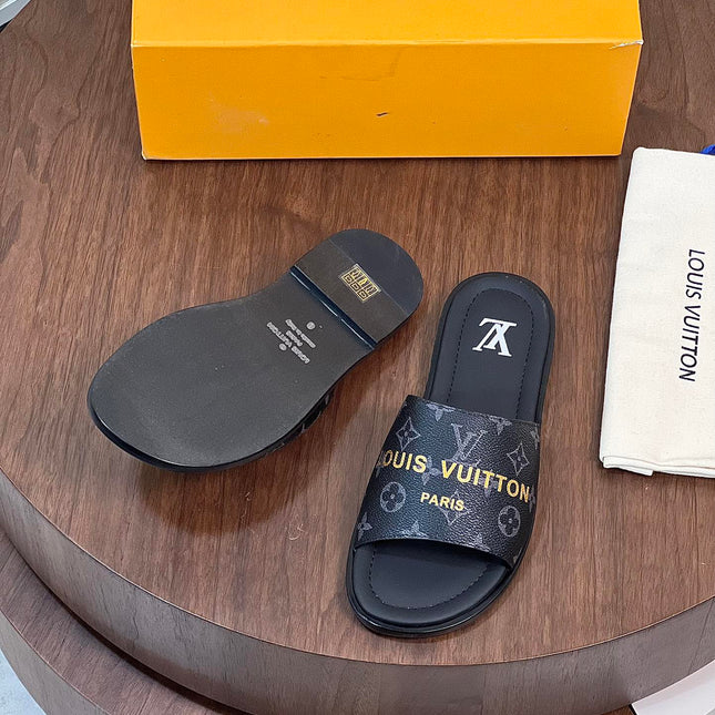 LV OASIS MULE BLACK MONOGRAM CALFSKIN