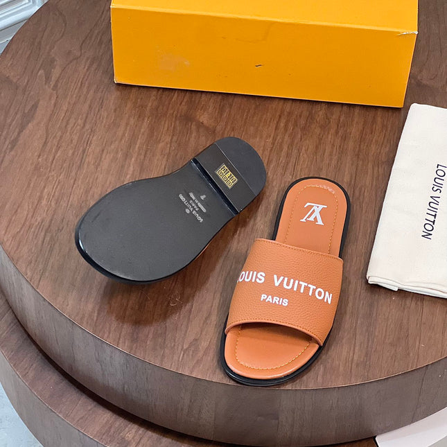 LV OASIS MULE CARROT ORANGE CALFSKIN