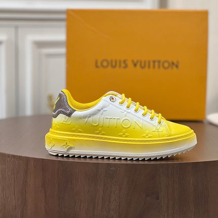 LV TIME OUT SNEAKER YELLOW MIX WHITE CALFSKIN