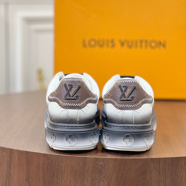 LV TIME OUT SNEAKER GREY MIX WHITE CALFSKIN