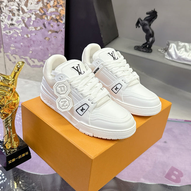 LV 26S LOW TOP SNEAKERS IN WHITE CALFSKIN