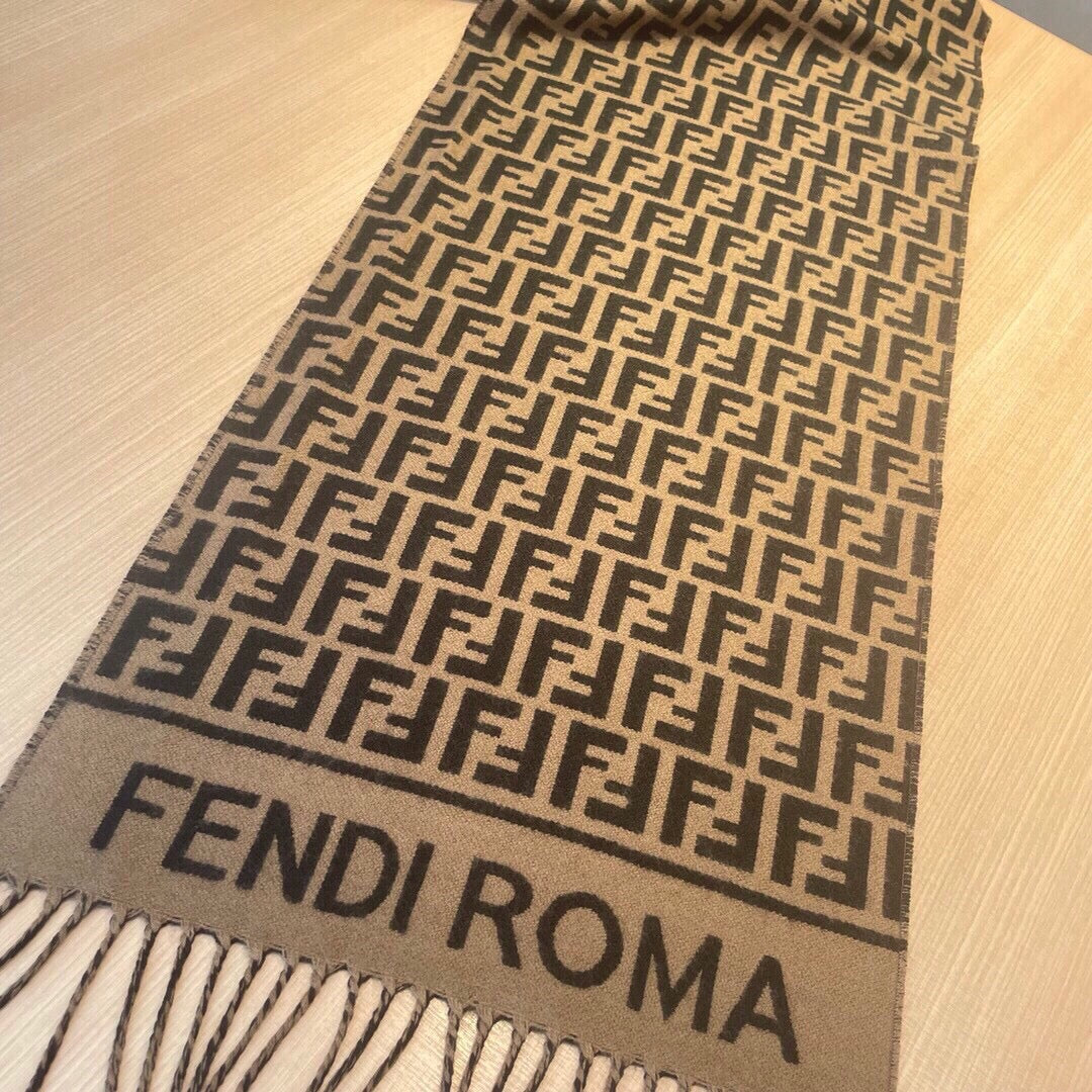 ROMA 190 FF SCRAF IN BROWN MIX BLACK WOOL AND CASHMERE