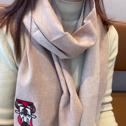 SCARF 200 CM IN ALMOND BEIGE CASHMERE 403741