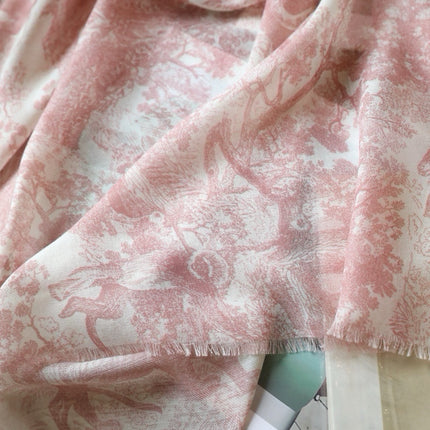 SCARF 180 CM IN LIGHT PINK SILK AND CASHMERE 418264