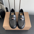 BURBERRY 26S LOAFERS IN BLACK CALFSKIN