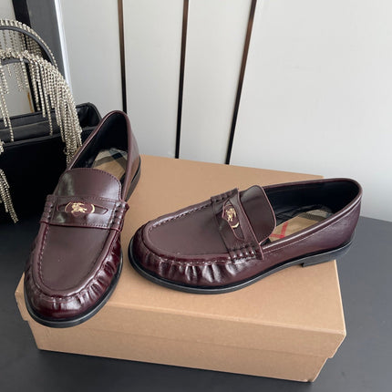 BURBERRY 26S LOAFERS IN DARK BROWN CALFSKIN