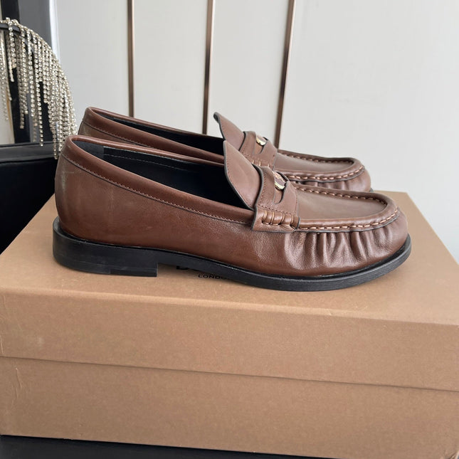 BURBERRY 26S LOAFERS IN BROWN CALFSKIN