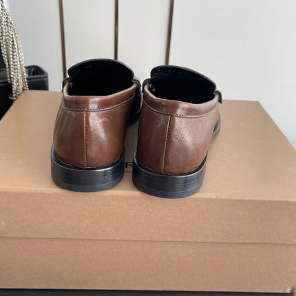 BURBERRY 26S LOAFERS IN BROWN CALFSKIN