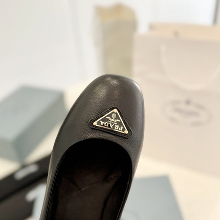 Pra Ballerina Pumps 40 Black Lambskin