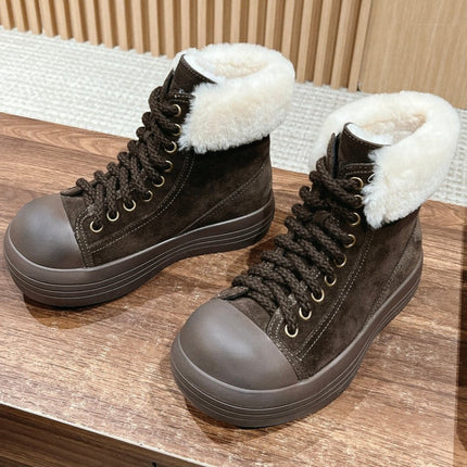 ANKLE BOOTS IN CHOCOLATE BROWN SUEDE AND CALFSKIN