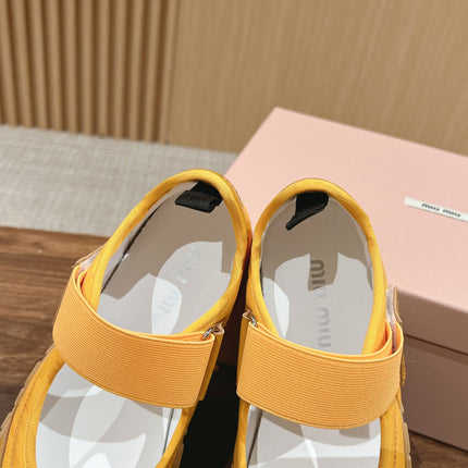 BALLET SHOES IN YELLOW LAMBSKIN AND FABRIC ANTI-SLIP RUBBER SOLE