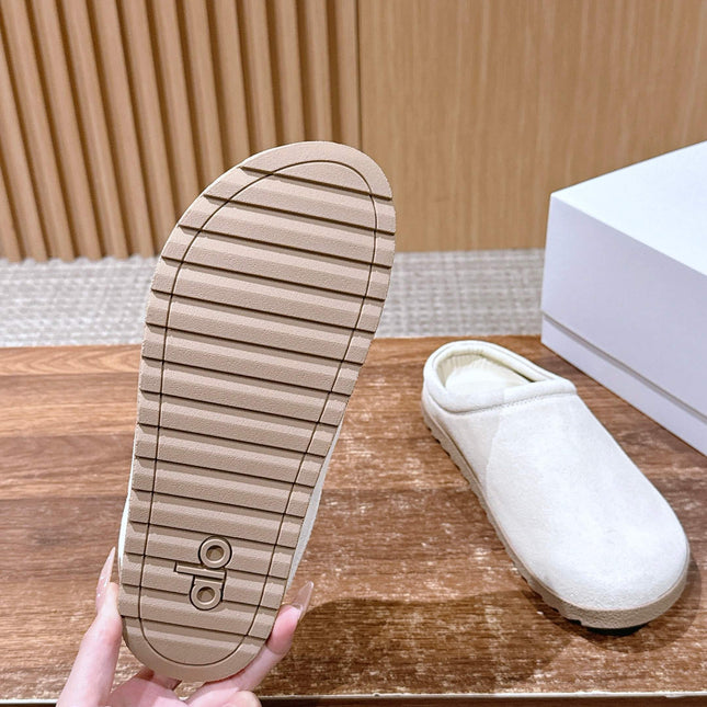 ALO 25S MULE IN CREAM WHITE SUEDE