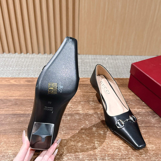 GUCCI 26S VITTORIA PUMPS 60 MM IN BLACK LAMBSKIN
