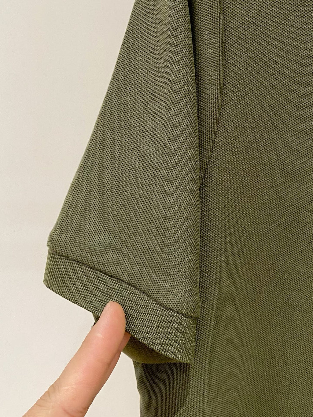 LV POLO SHIRT IN ARMY GREEN MESH BEADED COTTON FABRIC 238855