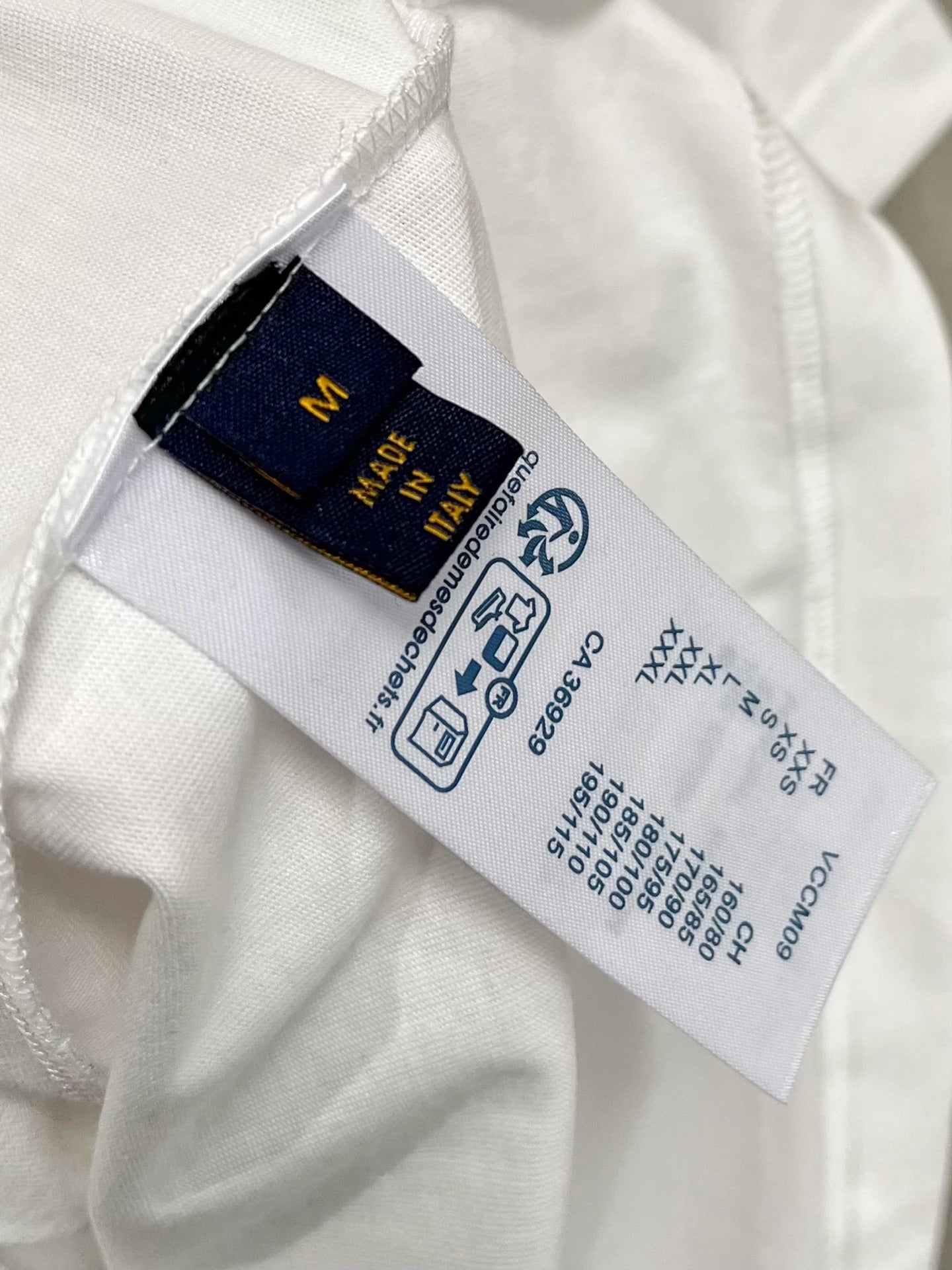LV WHITE COTTON T-SHIRT EMBROIDERED LOGO 238861