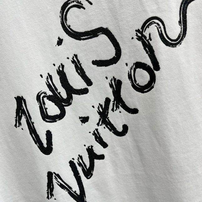LV T-SHIRT IN WHITE PURE COTTON LOGO PRINT 238775
