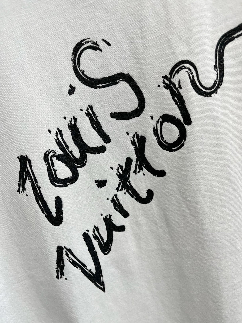 LV T-SHIRT IN WHITE PURE COTTON LOGO PRINT 238775