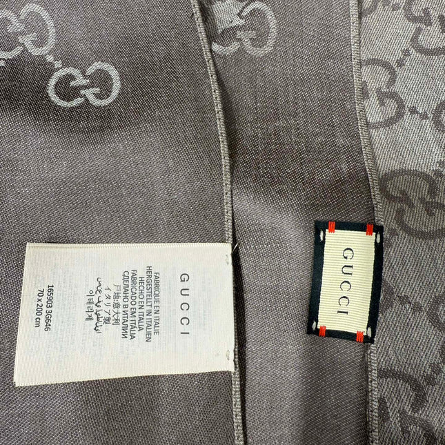 GUCCI 25S SCARF 200 IN CASHMERE SILK 706563