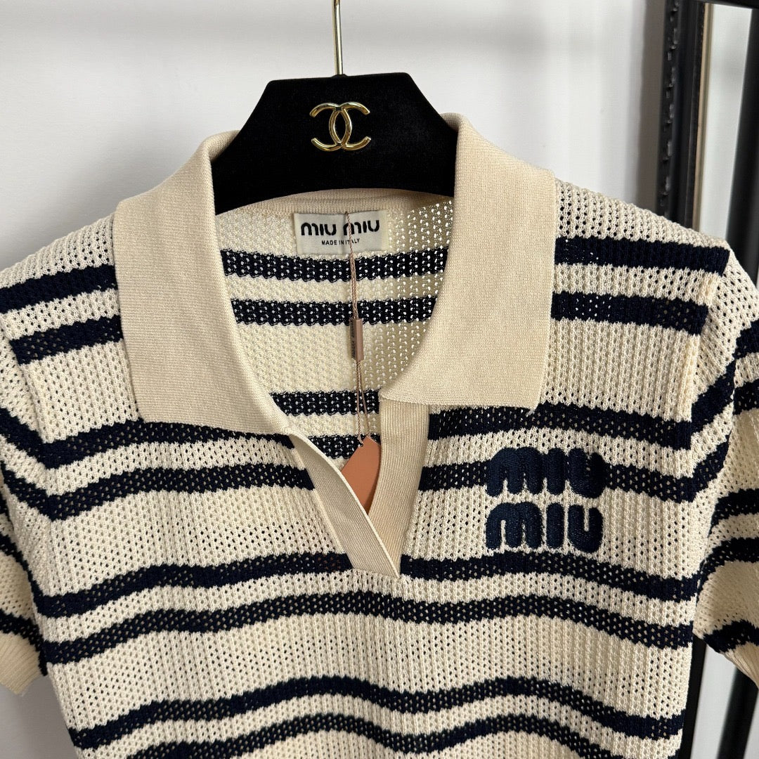 MIUMIU KNIT POLO SHIRT STYLE 388