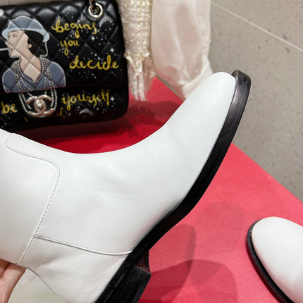 VALENTINO 25S KNEE-HIGH BOOTS IN WHITE CALFSKIN STYLE 6