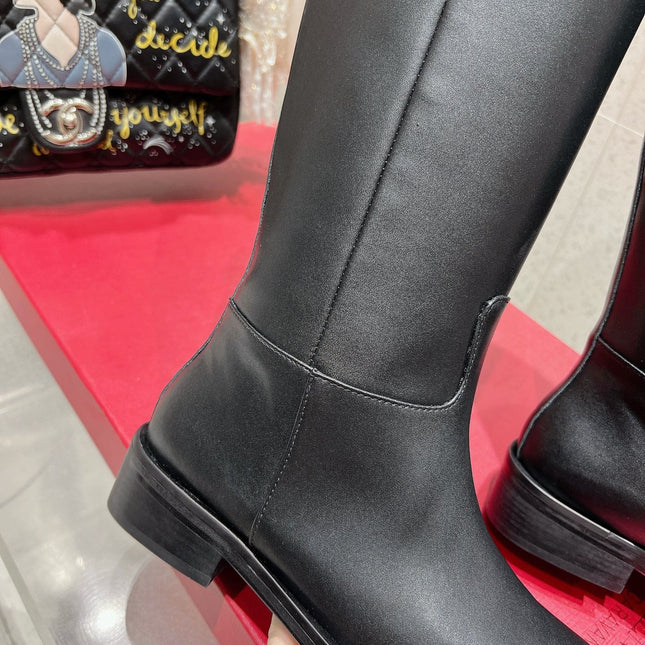 VALENTINO 25S KNEE-HIGH BOOTS IN BLACK CALFSKIN STYLE 4