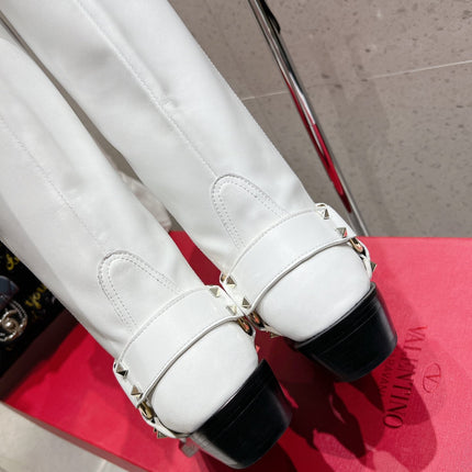 VALENTINO 25S KNEE-HIGH BOOTS IN WHITE CALFSKIN STYLE 3