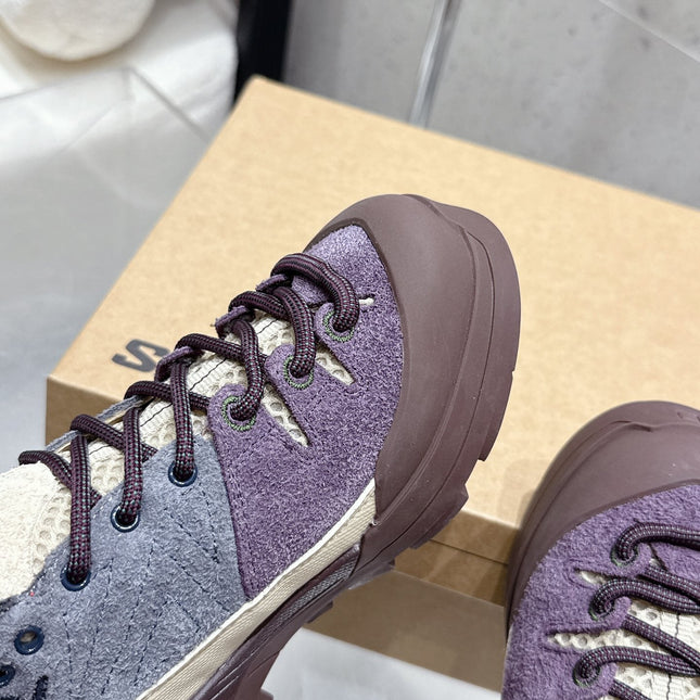 ALO 25S SALOMON AERO GLIDE 3 IN PURPLE AND GREY SUEDE