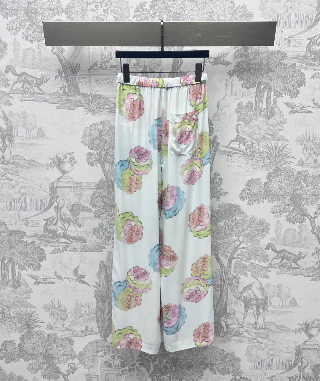 LV PRINTED STRAIGHT-LEG DRAWSTRING PANTS 267792