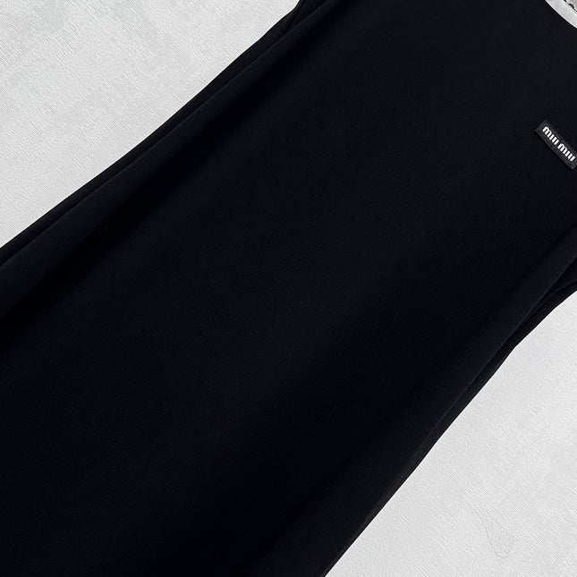MIU 25S  LONG VEST DRESS IN ACETATE 264519