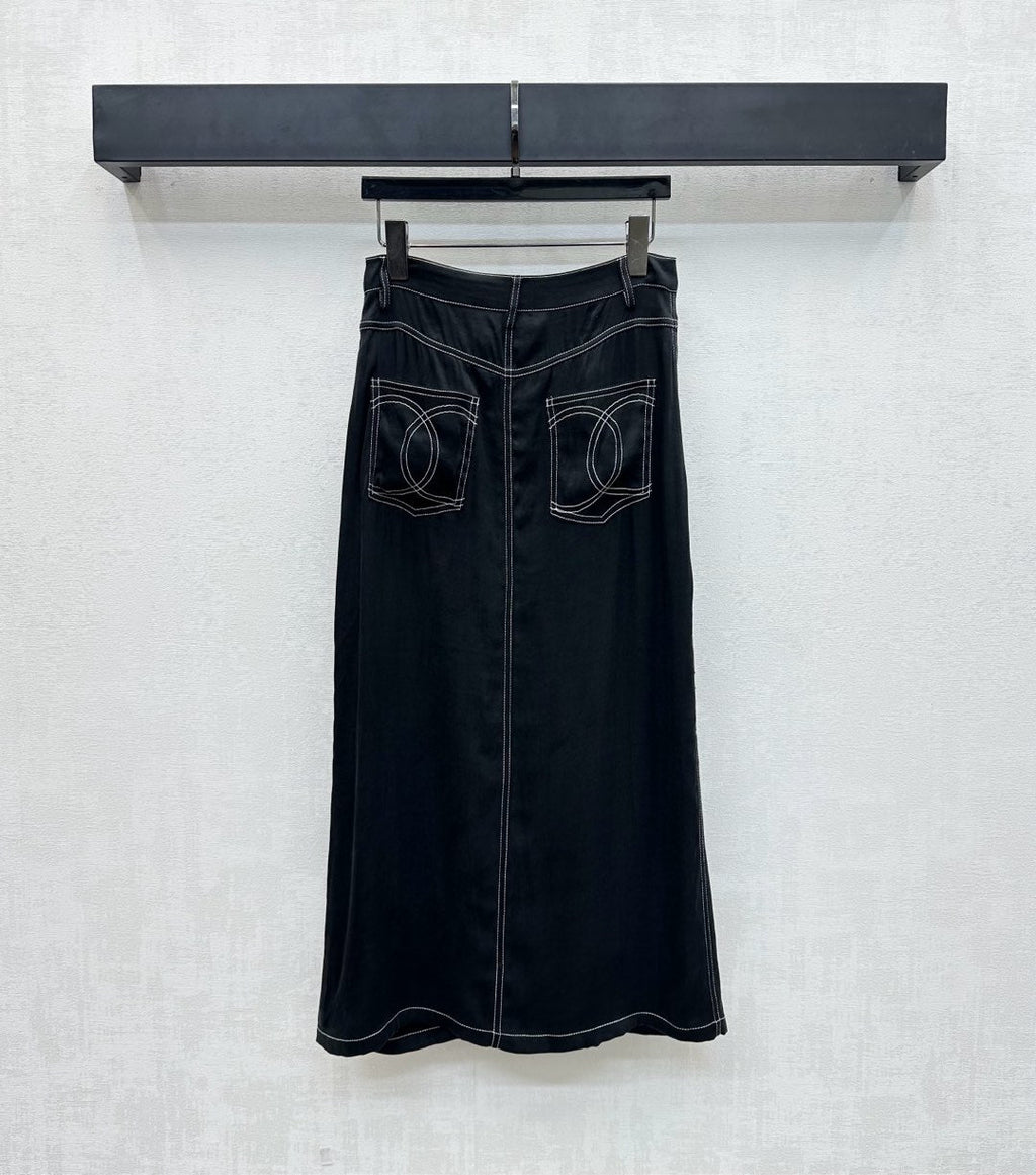 CHANEL HIGH-WAIST SKIRT WITH CUT-OUT HEM 274765