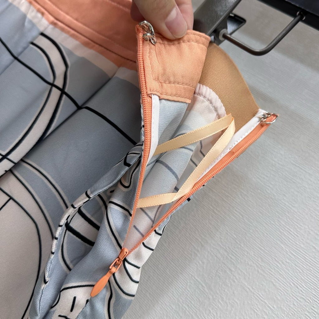 HERMES 26S CROPPED WIDE LEG SILK PANTS 584