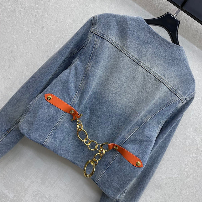 CELINE 26S CREW NECK DENIM JACKET 113
