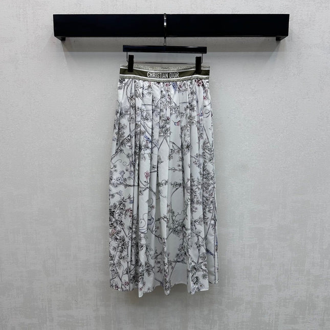 DIOR 26S FLORAL SILK SKIRT 1195