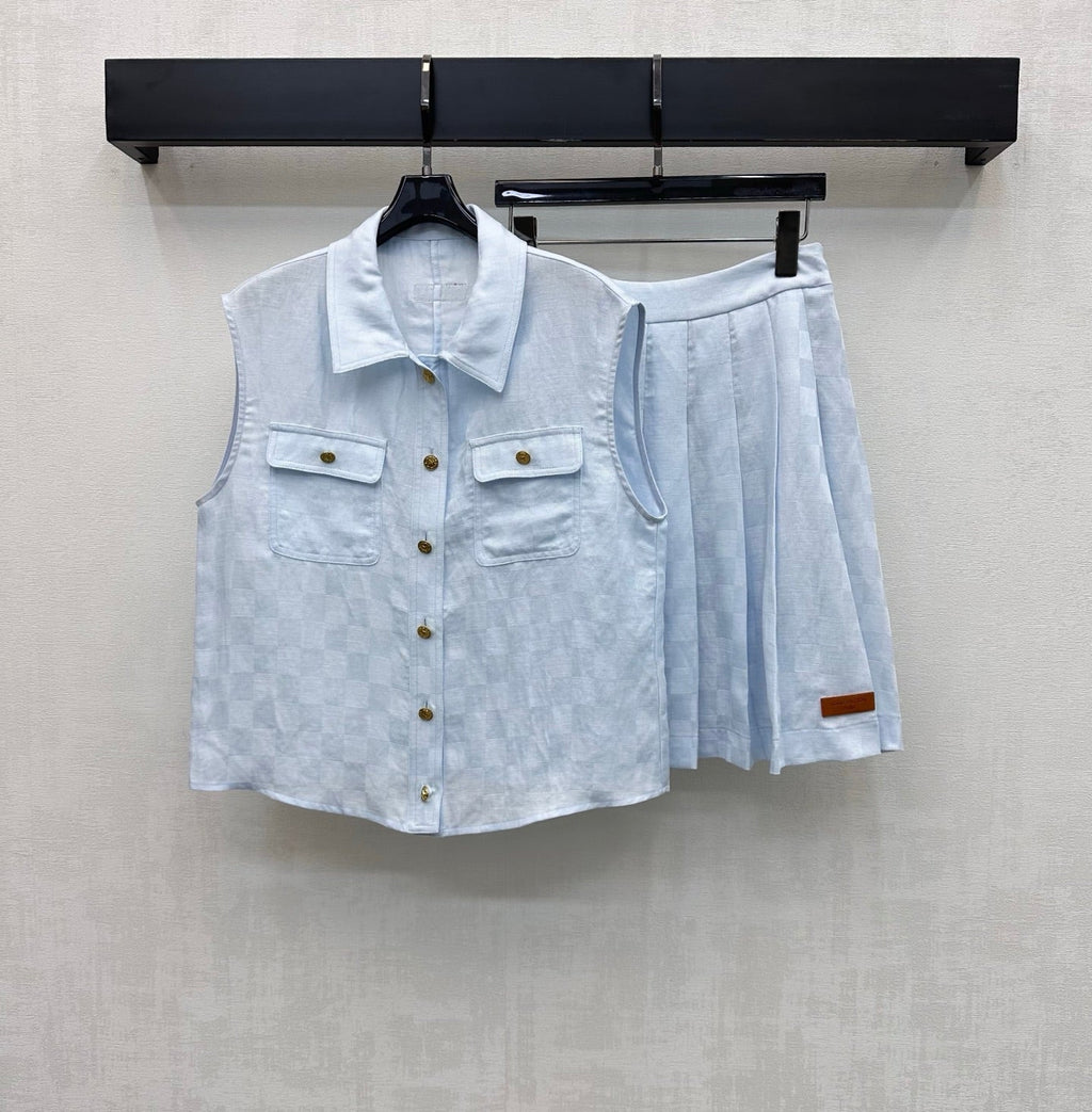 LV 26S TOP AND SKIRT SET STYLE 215