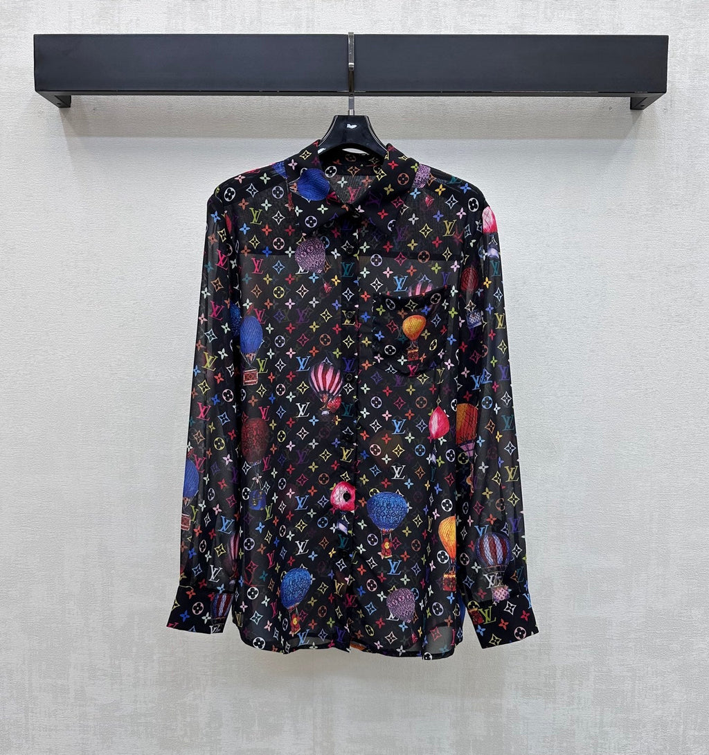 LV 26S PATTERNED LONG-SLEEVE SHIRT STYLE 182