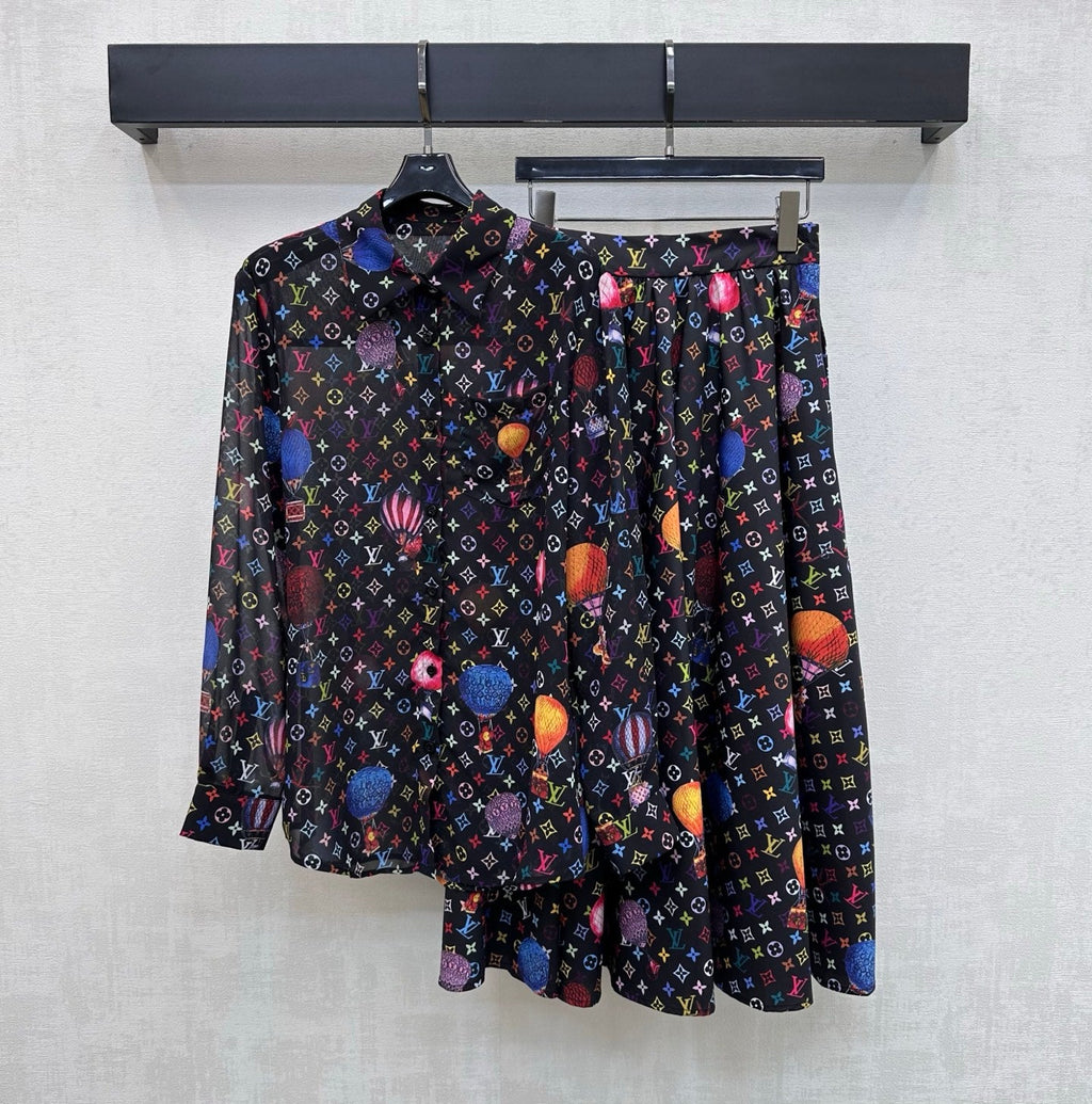 LV 26S PATTERNED LONG-SLEEVE SHIRT STYLE 182
