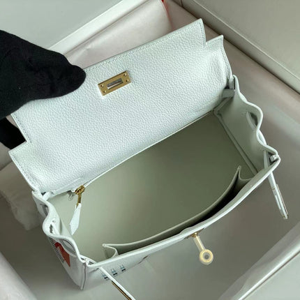 BIRKIN 25 BAG IN WHITE CALFSKIN WITH COLORFUL STICKER