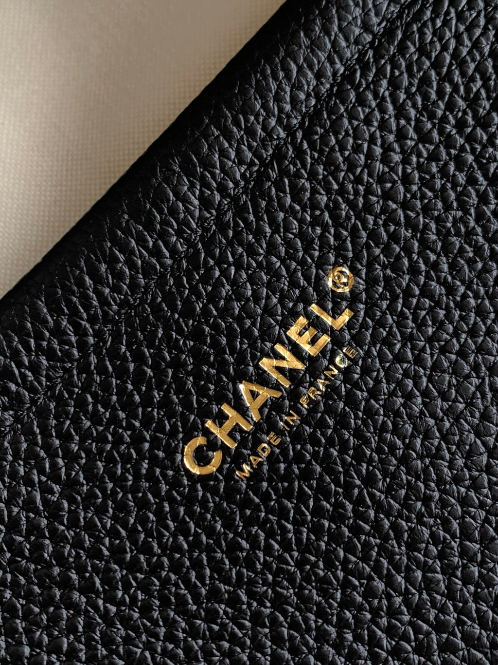 CHANEL 26S LARGE SHOPPING TOTE BAG 42 IN BLACK GRAINED CALFSKIN