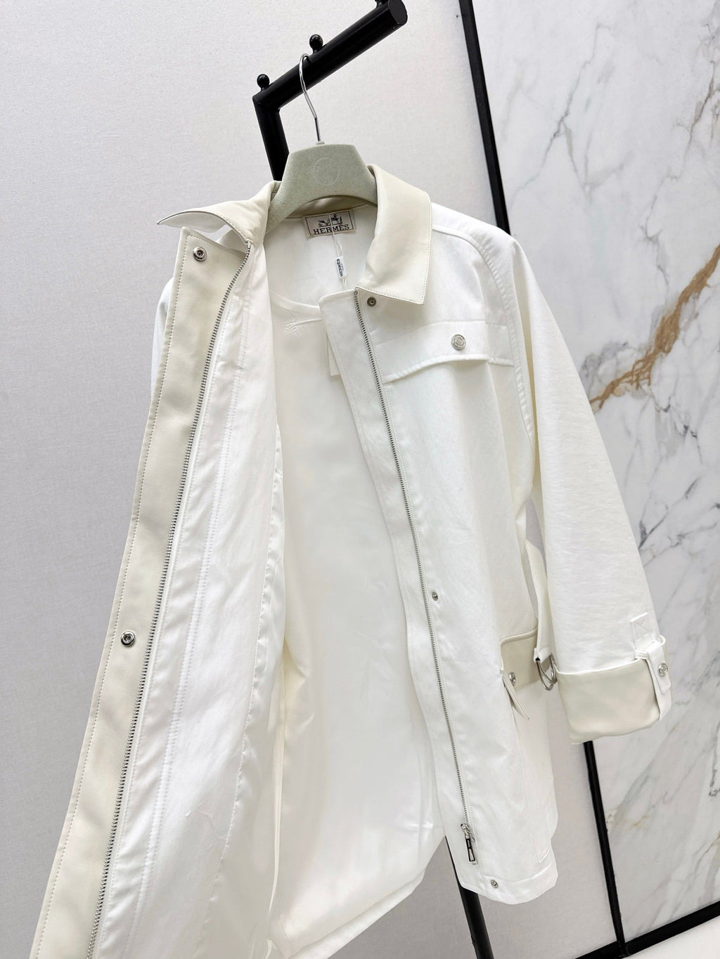 HERMES 25S LONG WINDJACKET 99430