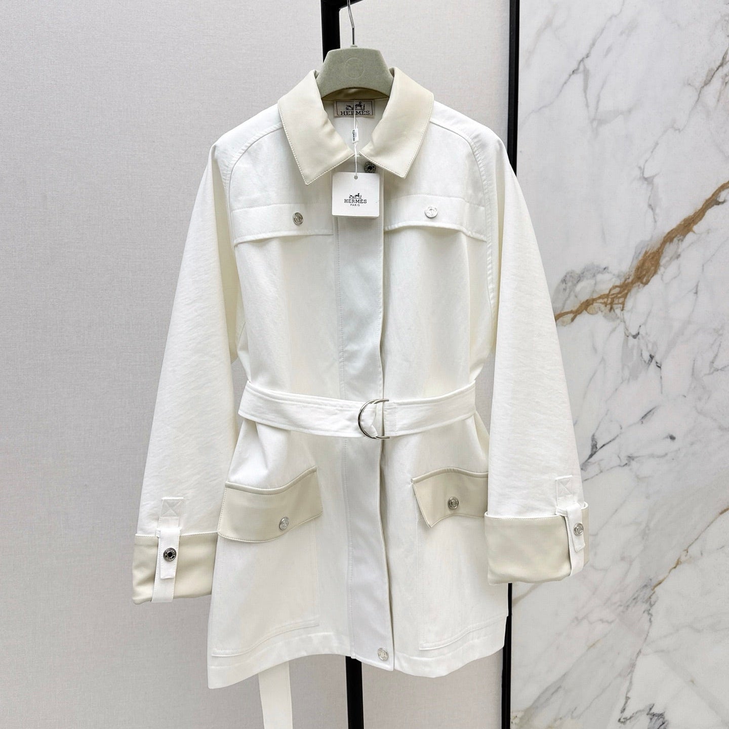 HERMES 25S LONG WINDJACKET 99430