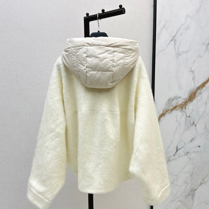 MAX MARA 25S HOODED KNIT JACKET 106