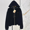 MIUMIU 26S HOODED VELVET JACKET 951