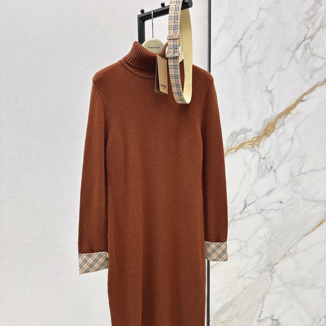 BURBERRY 26S TURTLENECK KNIT DRESS 420