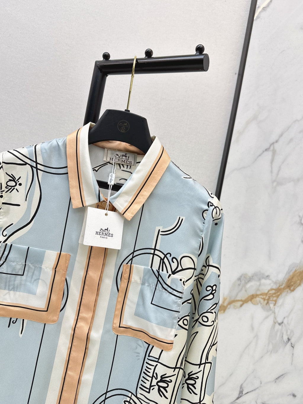 HERMES 25S SILK SHIRT 427