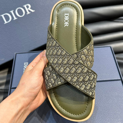 CD ALIAS SANDAL OLIVE JACQUARD