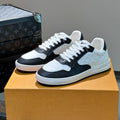 LV SNEAKER WHITE MIX BLACK EMBOSSED CALFSKIN