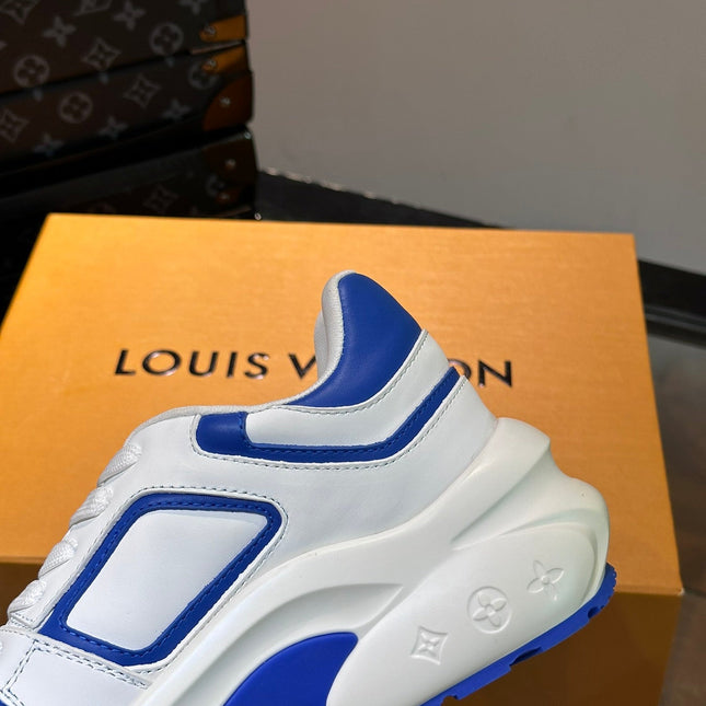 NEO RUN AWAY SNEAKER WHITE MIX BLUE CALFSKIN