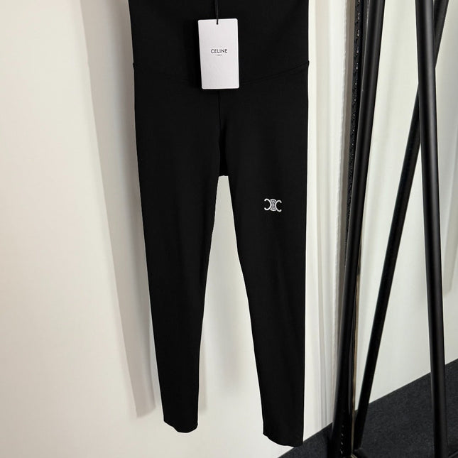 CELINE 26S HIGH-WAISTED STRETCH LEGGINGS STYLE 26